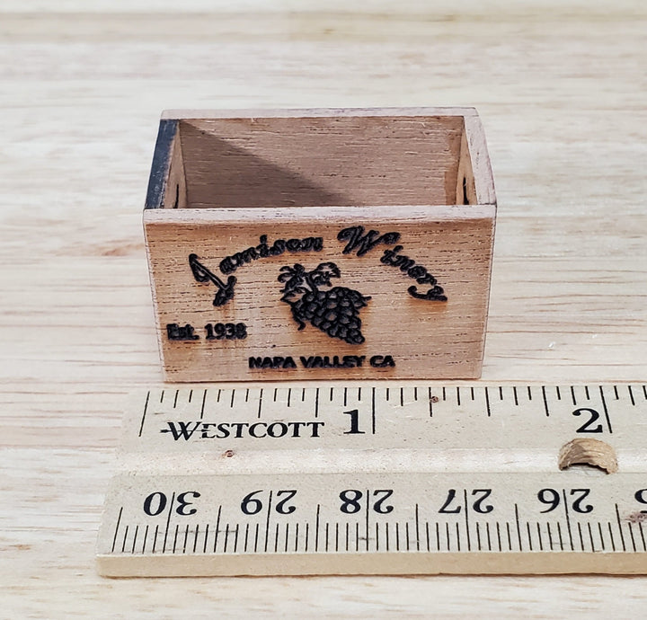 Dollhouse Miniature Wine Crate Jamison Winery Napa Valley Vintage Style 1:12 Scale Handmade - Miniature Crush