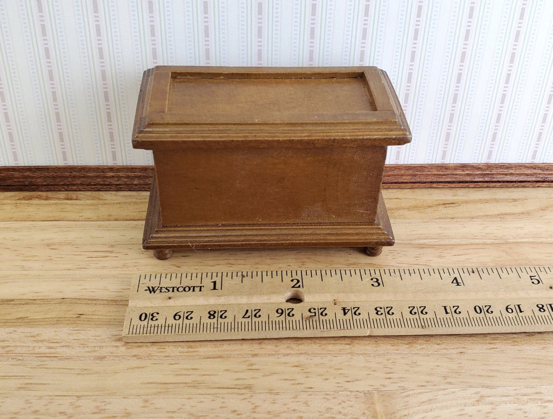 Dollhouse Miniature Wood Blanket Trunk or Toy Chest 1:12 Scale Furniture - Miniature Crush