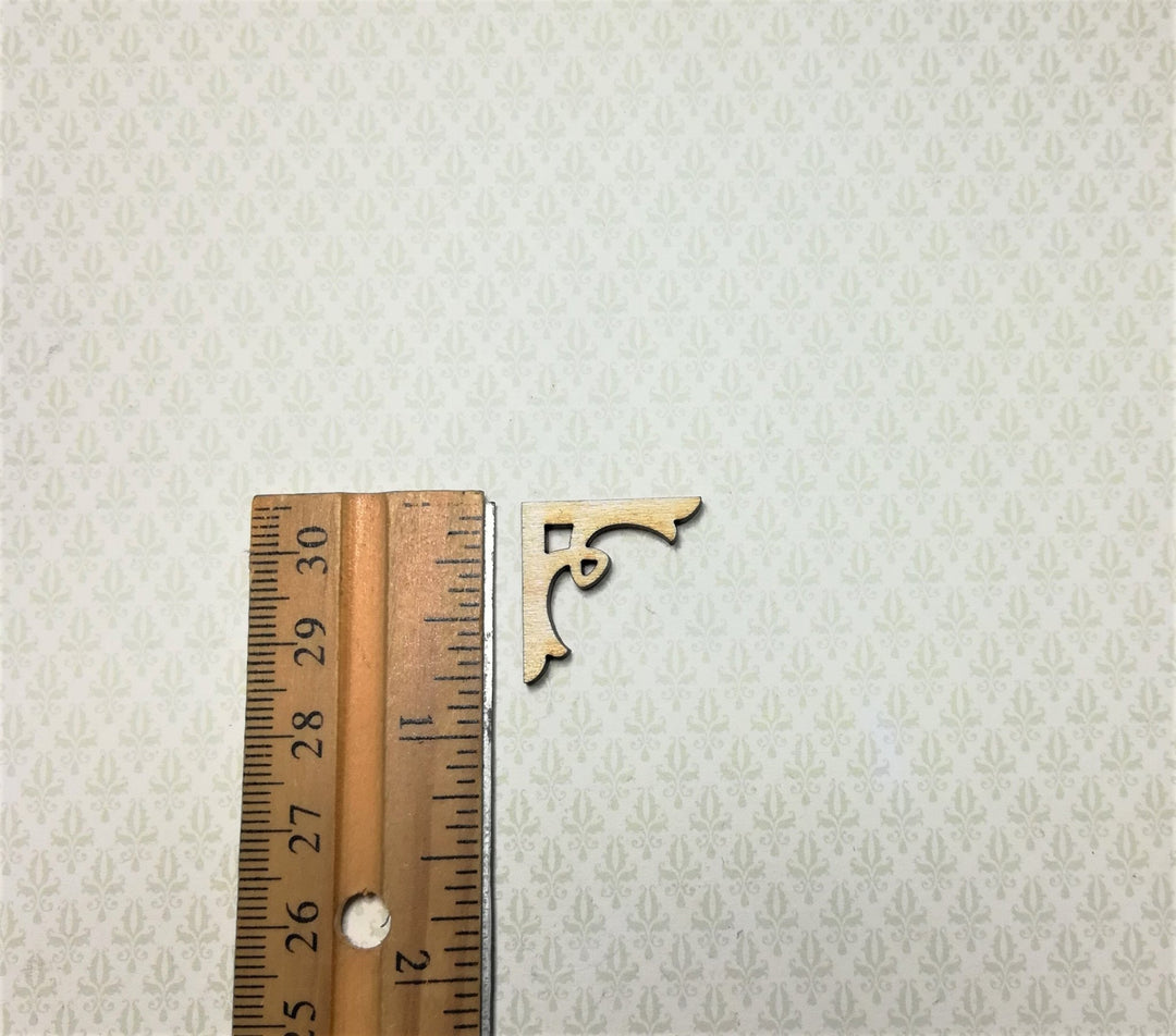Dollhouse Miniature Wood Corbels or Brackets 1:12 Scale Set of 8 Loop Style - Miniature Crush