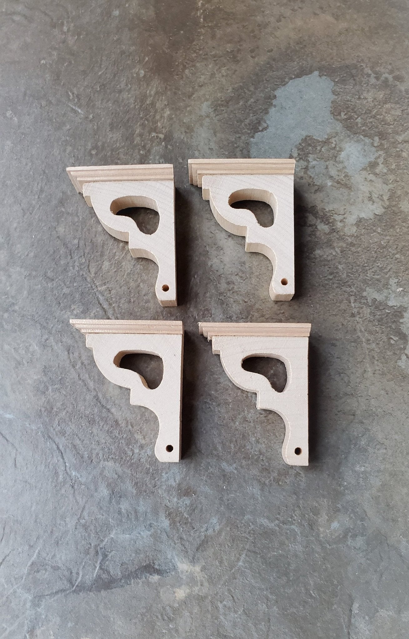 Dollhouse Miniature Wood Corbels or Brackets Extra Large 1:12 Scale Set ...
