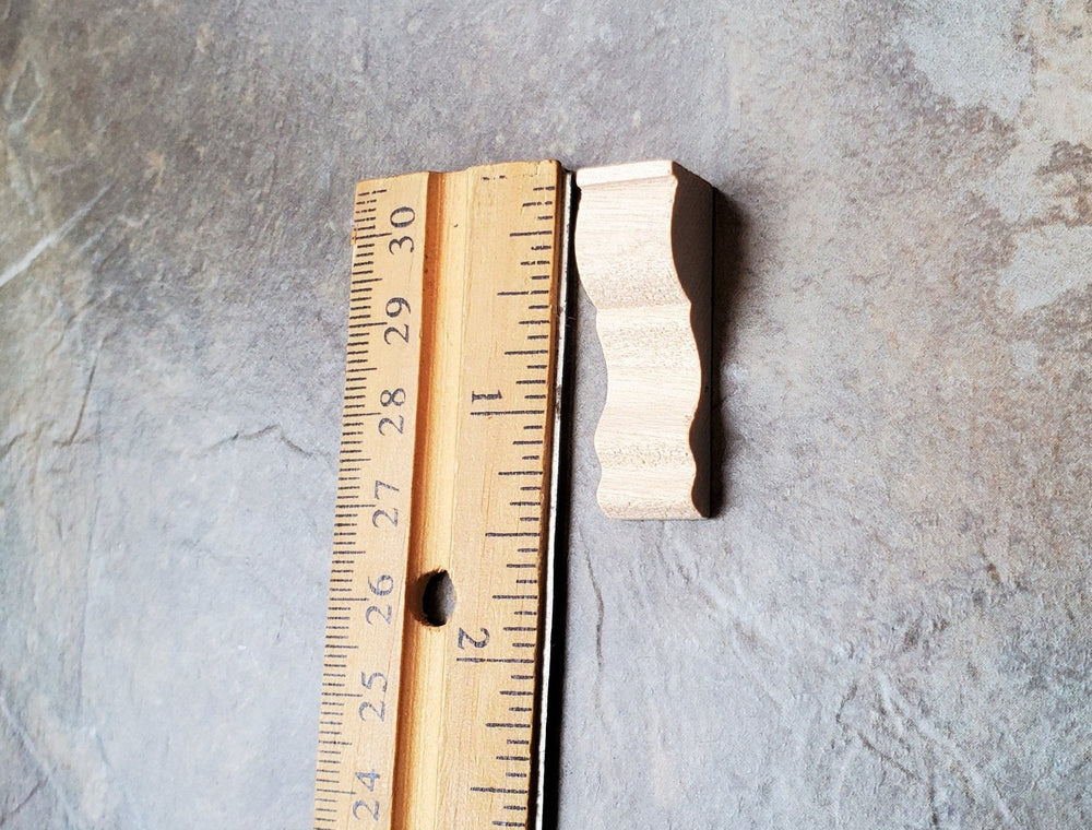 Dollhouse Miniature Wood Corbels or Decorative Brackets 1:12 Scale Set of 4 - Miniature Crush