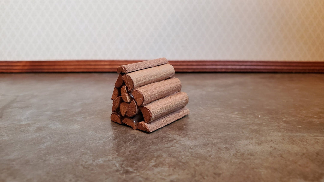 Dollhouse Miniature Wood Logs Fireplace Log Stack Real Wood 1:12 Scale - Miniature Crush