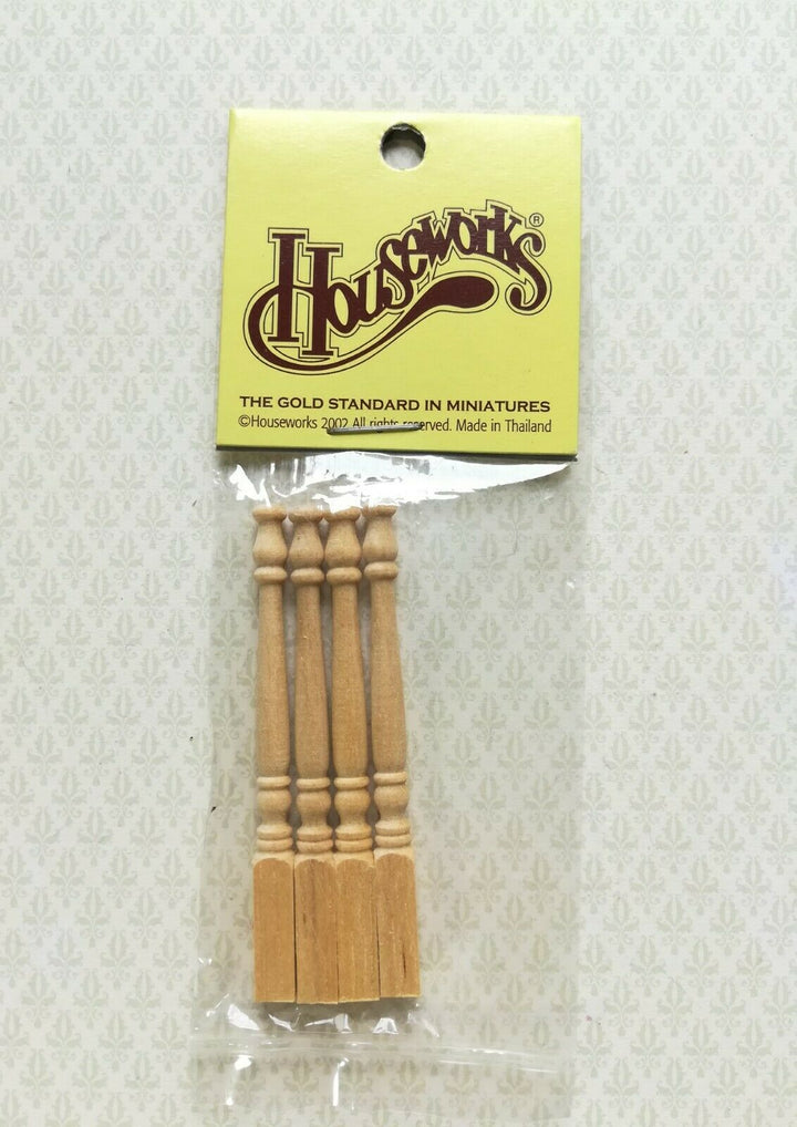 Dollhouse Miniature Wood Spindles Table Legs 4 Pieces 1:12 Scale 2 1/2" Long - Miniature Crush