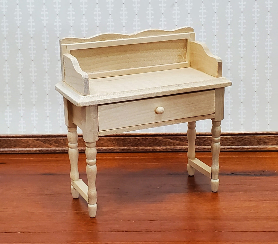 Dollhouse Miniature Writing Desk or Dressing Table with Drawer 1:12 Scale Furniture Unfinished - Miniature Crush