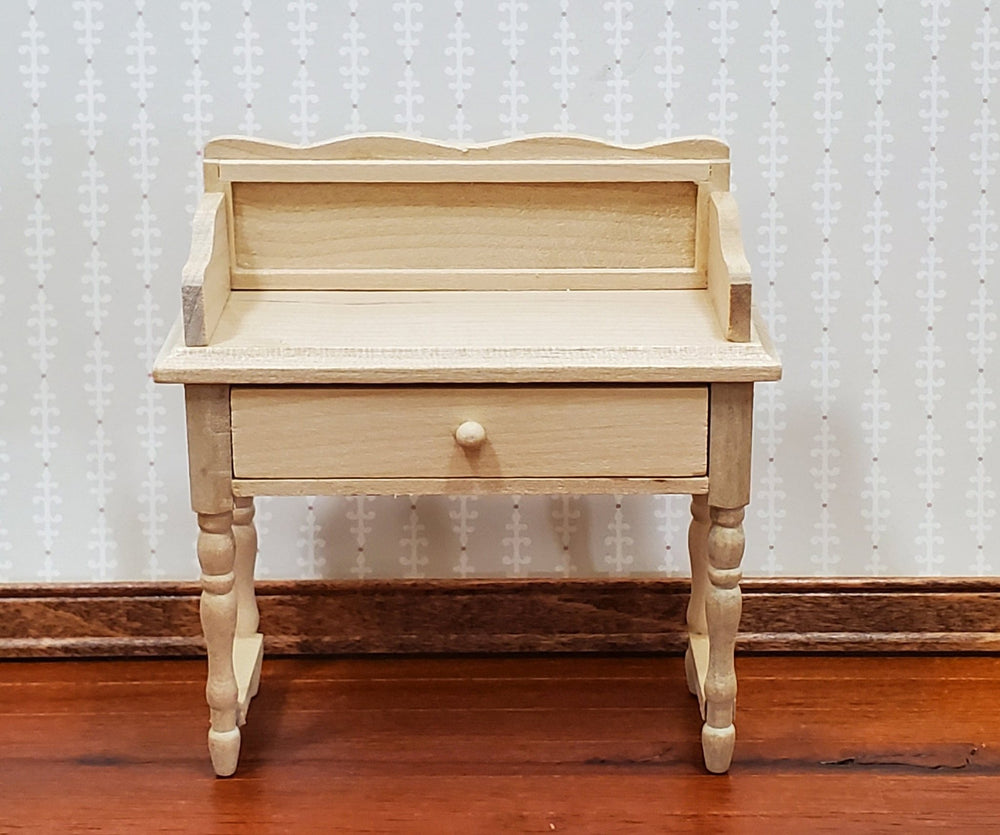 Dollhouse Miniature Writing Desk or Dressing Table with Drawer 1:12 Scale Furniture Unfinished - Miniature Crush