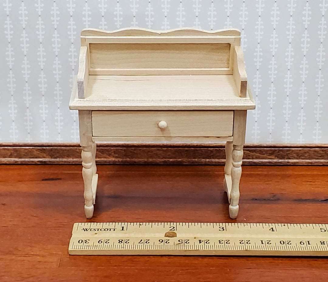 Dollhouse Miniature Writing Desk or Dressing Table with Drawer 1:12 Scale Furniture Unfinished - Miniature Crush