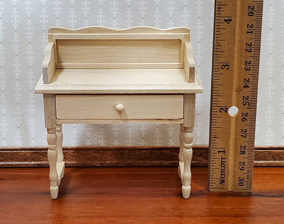 Dollhouse Miniature Writing Desk or Dressing Table with Drawer 1:12 Scale Furniture Unfinished - Miniature Crush