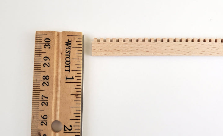 Dollhouse Miniatures Flat Dentil Crown Molding Cornice Trim 7/16" tall x 18" 1:12 - Miniature Crush