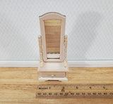 Dollhouse Mirror Full Length Dressing on Wood Tilting Frame 1:12 Scale Miniature - Miniature Crush