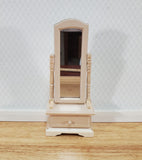 Dollhouse Mirror Full Length Dressing on Wood Tilting Frame 1:12 Scale Miniature - Miniature Crush