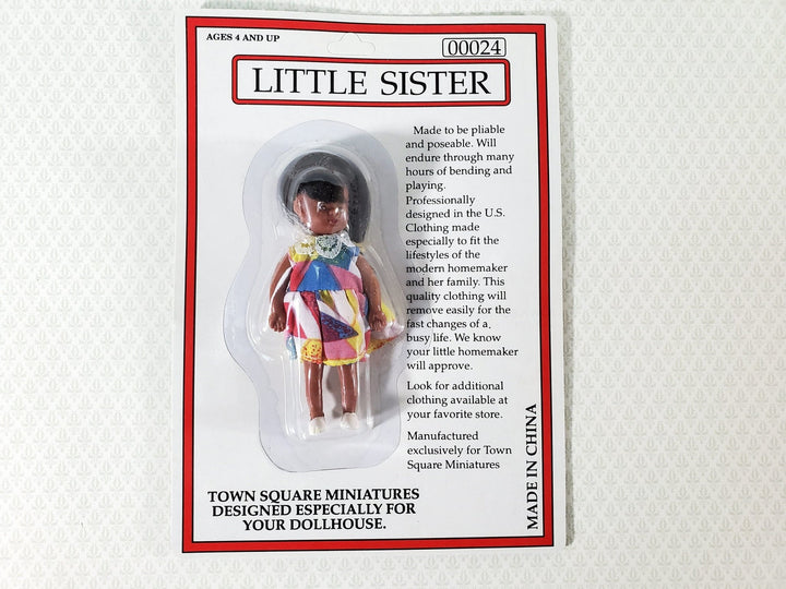 Dollhouse Modern Girl Doll Black Brown Sister Daughter 1:12 Scale Miniature Family - Miniature Crush