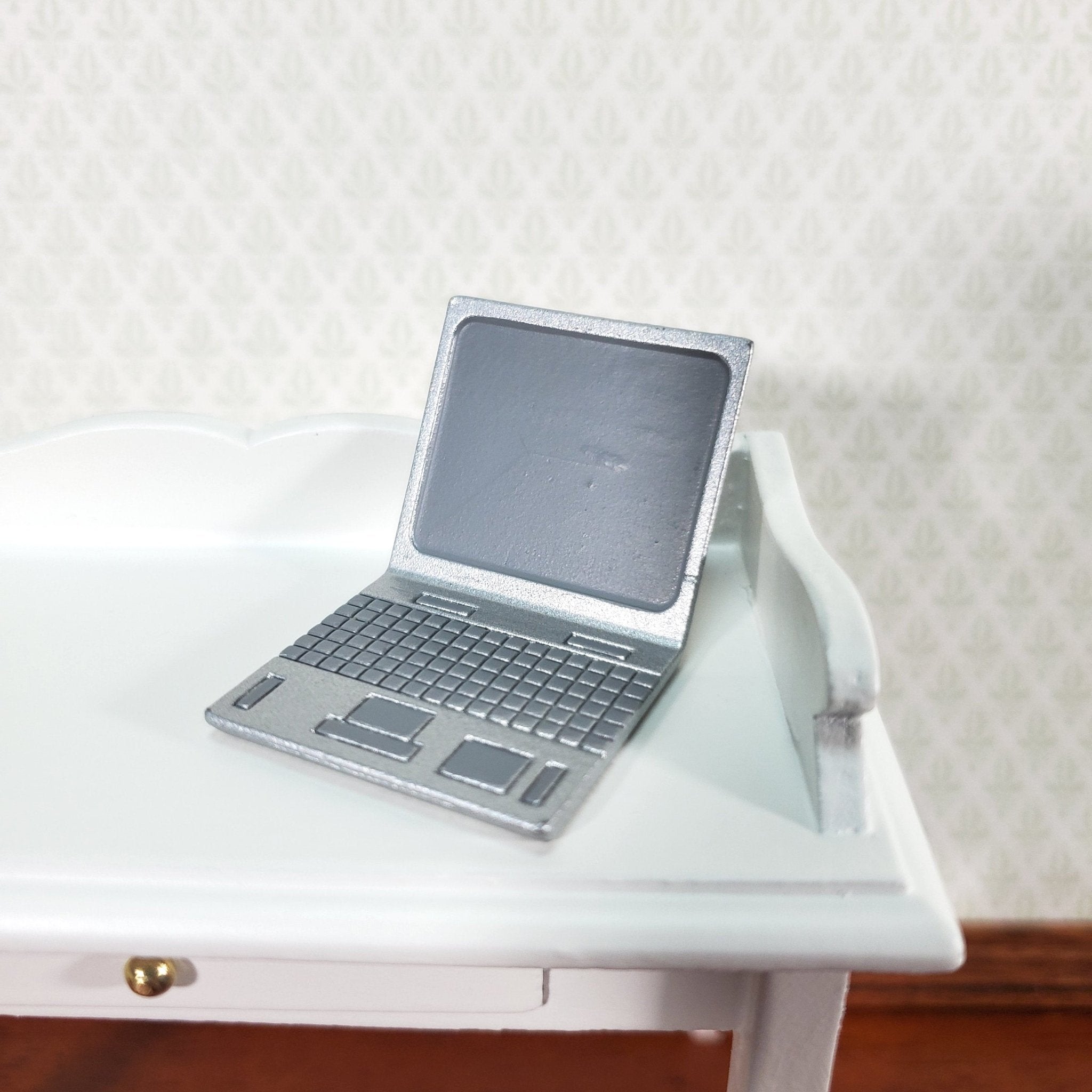 Dollhouse Modern Laptop Computer Metal 1:12 Scale Miniature - Miniature ...