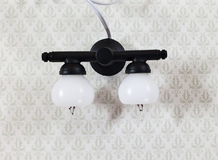 Dollhouse Modern Wall Light Bathroom Kitchen 1:12 Scale Miniature w/Plug - Miniature Crush