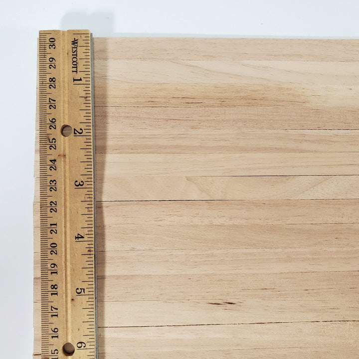 Dollhouse Natural Wood Flooring Wide Planks Peel & Stick 18" x 12" Miniatures - Miniature Crush