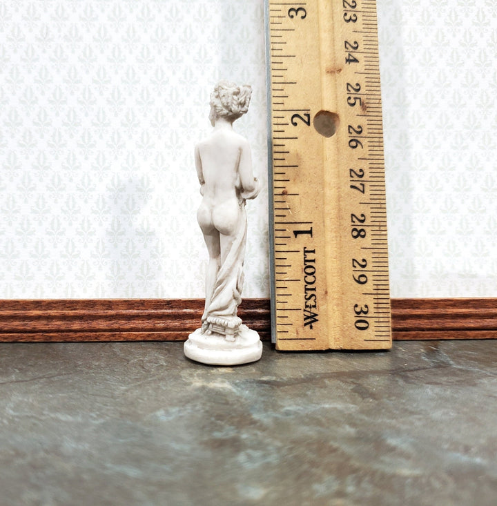 Dollhouse Nude Female Garden Statue Aged Gray Small fairy garden Miniatures - Miniature Crush