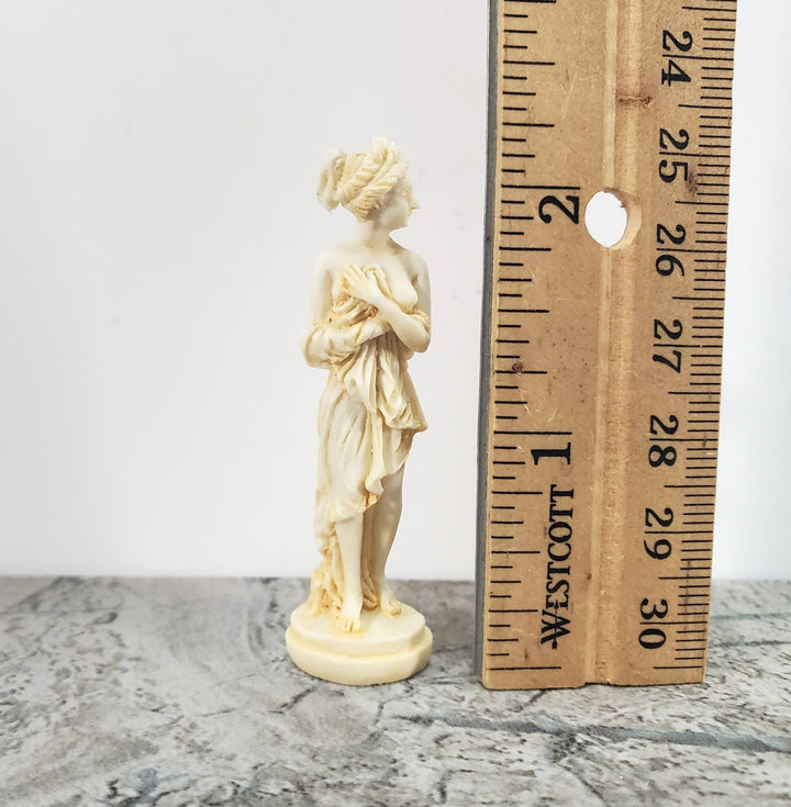 Dollhouse Nude Female Garden Statue Small Aged Finish fairy garden Miniatures - Miniature Crush