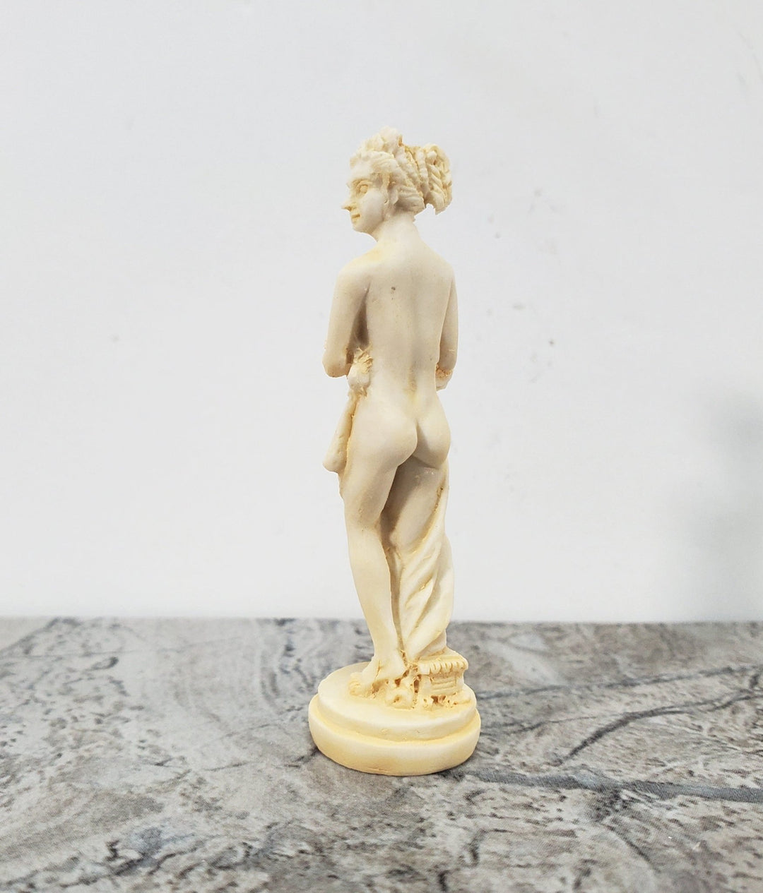 Dollhouse Nude Female Garden Statue Small Aged Finish fairy garden Miniatures - Miniature Crush