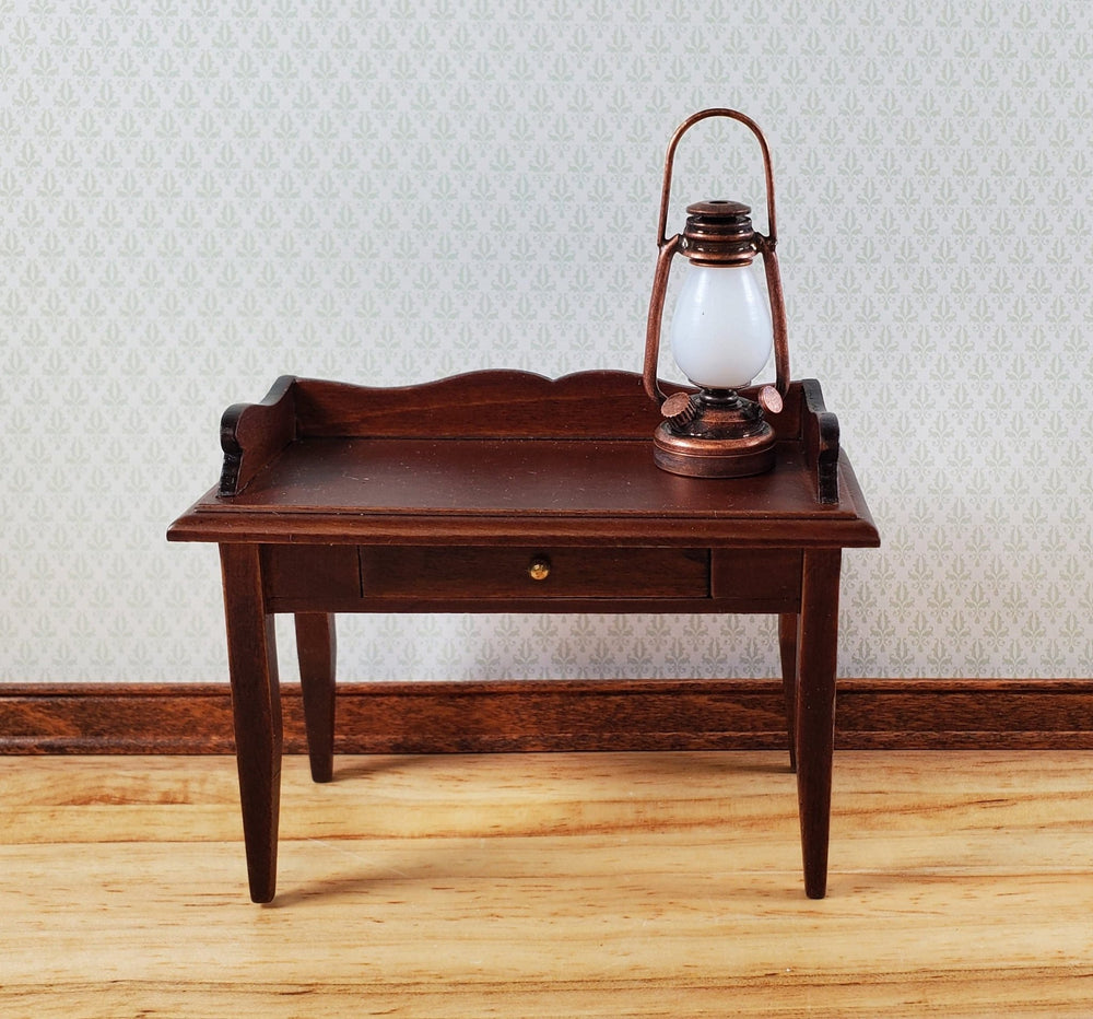Dollhouse Oil Lantern Lamp Battery Operated Bronze Miniature 1:6 or 1/12 LARGE - Miniature Crush