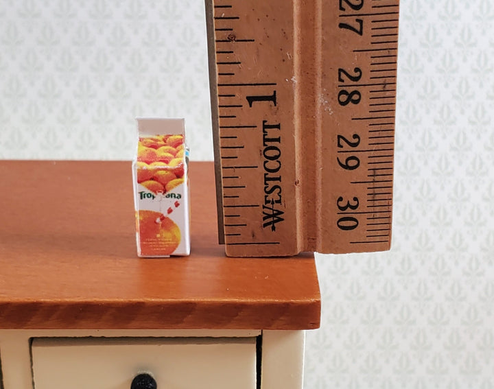 Dollhouse Orange Juice OJ Carton Tropicana 1:12 Scale Food Kitchen Accessory - Miniature Crush