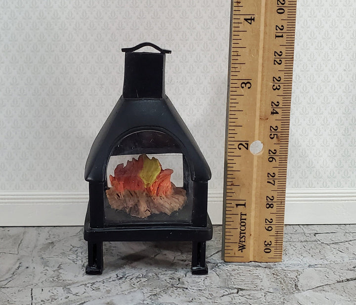 Dollhouse Outdoor Fireplace Fire Pit Modern Style for Patio 1:12 Scale Miniature - Miniature Crush
