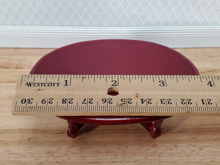 Dollhouse Oval Coffee Table Mahogany Finish 1:12 Scale Miniature Furniture - Miniature Crush