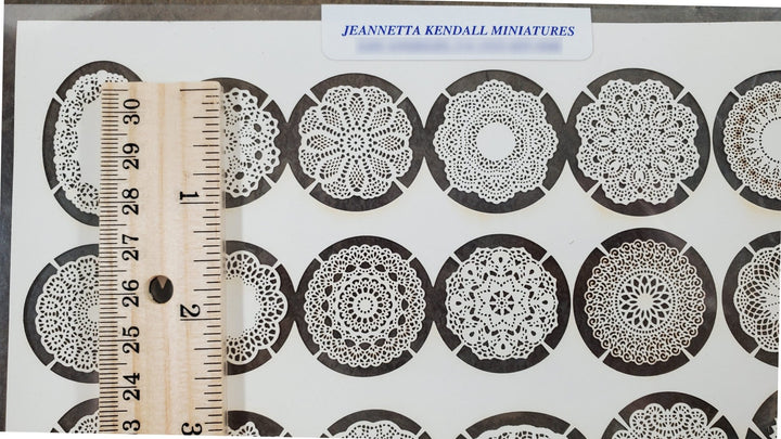 Dollhouse Paper Doilies Laser Cut Victorian Style 1:12 Scale Miniatures JKM160 - Miniature Crush