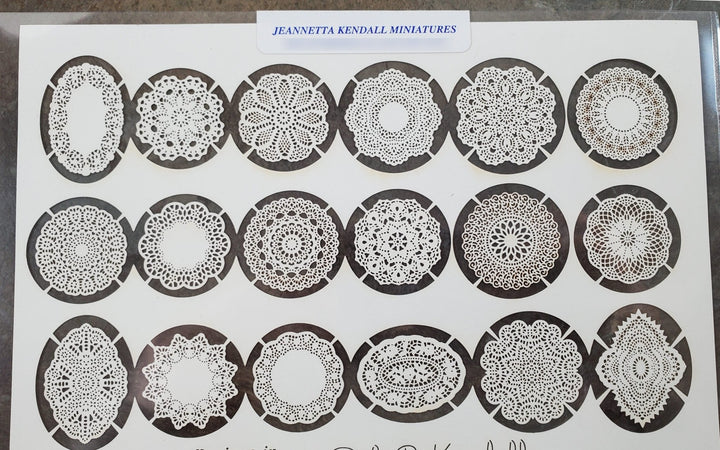 Dollhouse Paper Doilies Laser Cut Victorian Style 1:12 Scale Miniatures JKM160 - Miniature Crush