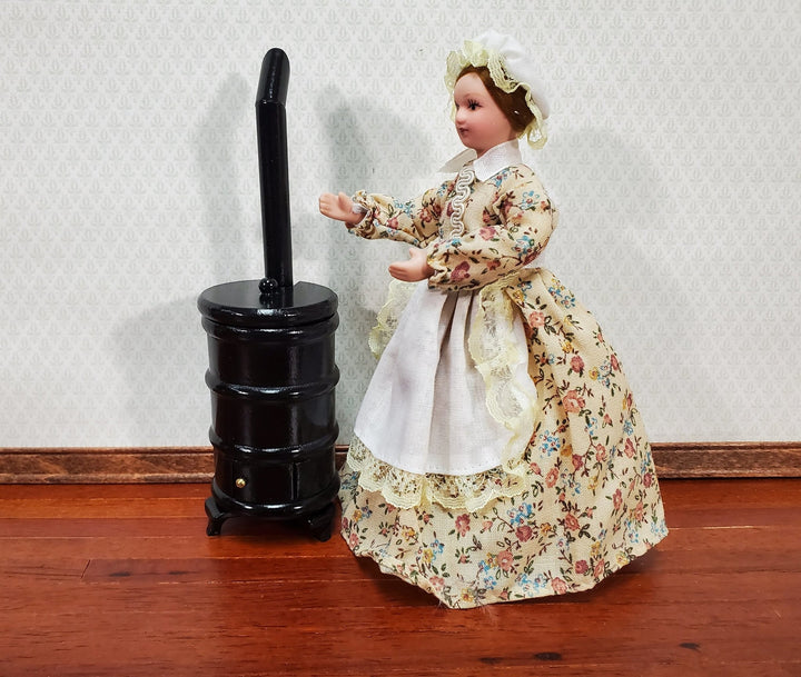 Dollhouse Parlor Stove Round Wood Heating 1:12 Scale Miniature Furniture - Miniature Crush