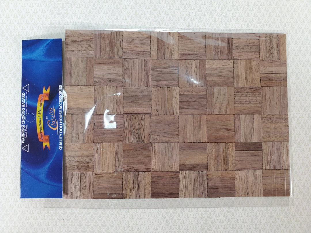 Dollhouse Parquet Real Wood Flooring by Handley House 1:12 Scale Miniature 8" x 6" - Miniature Crush
