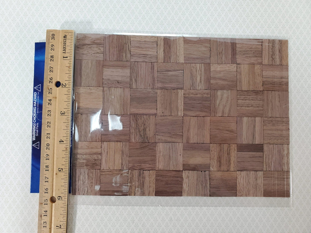 Dollhouse Parquet Real Wood Flooring by Handley House 1:12 Scale Miniature 8" x 6" - Miniature Crush