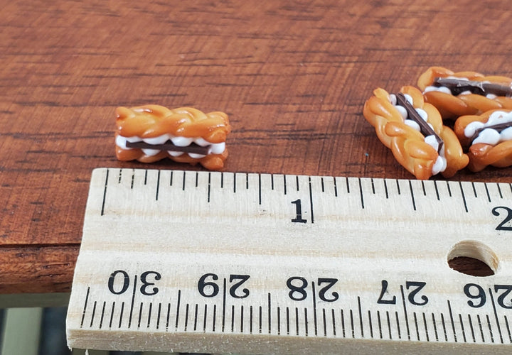 Dollhouse Pastries Set of 4 Eclair Pastry Puff 1:12 Scale Miniature Kitchen Food - Miniature Crush