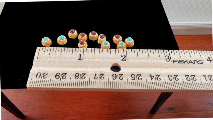Dollhouse Pastries x10 Pastry Puffs 1:12 Scale Miniature Food Dessert Bakery - Miniature Crush