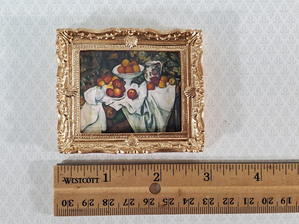 Dollhouse Paul Cezanne Apples and Oranges Still Life Framed Print 1:12 Scale Handmade - Miniature Crush