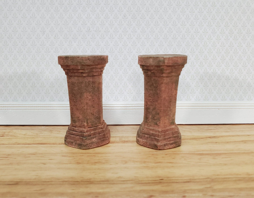 Dollhouse Pedestal x2 for Plants Ferns Decoration Aged 1:12 Scale Miniature Garden A4001GA - Miniature Crush