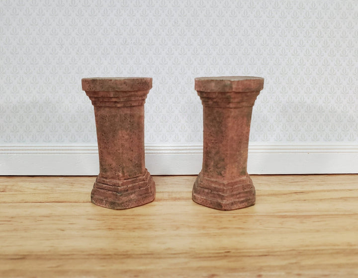 Dollhouse Pedestal x2 for Plants Ferns Decoration Aged 1:12 Scale Miniature Garden A4001GA - Miniature Crush
