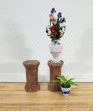 Dollhouse Pedestal x2 for Plants Ferns Decoration Aged 1:12 Scale Miniature Garden A4001GA - Miniature Crush