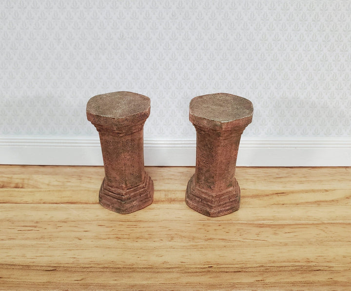 Dollhouse Pedestal x2 for Plants Ferns Decoration Aged 1:12 Scale Miniature Garden A4001GA - Miniature Crush