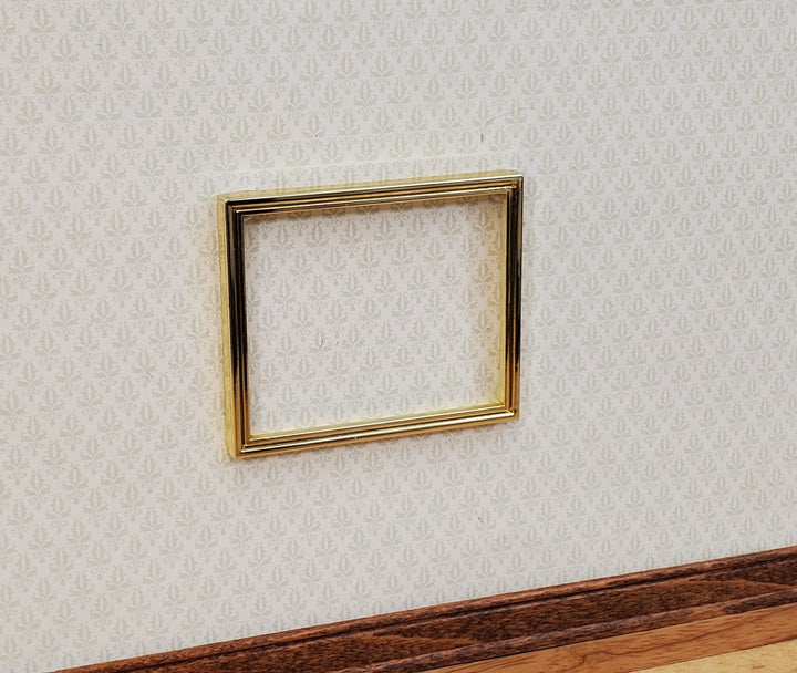 Dollhouse Picture Frame Metal Gold for Paintings 1:12 Scale Miniature Slim - Miniature Crush