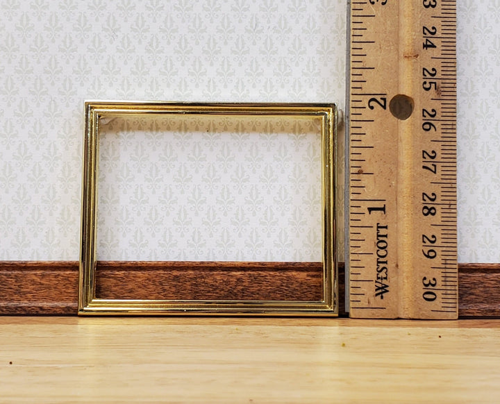 Dollhouse Picture Frame Metal Gold for Paintings 1:12 Scale Miniature Slim - Miniature Crush