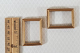 Dollhouse Picture Frame Set of 2 Small Gold for Paintings 1:12 Scale Miniatures - Miniature Crush