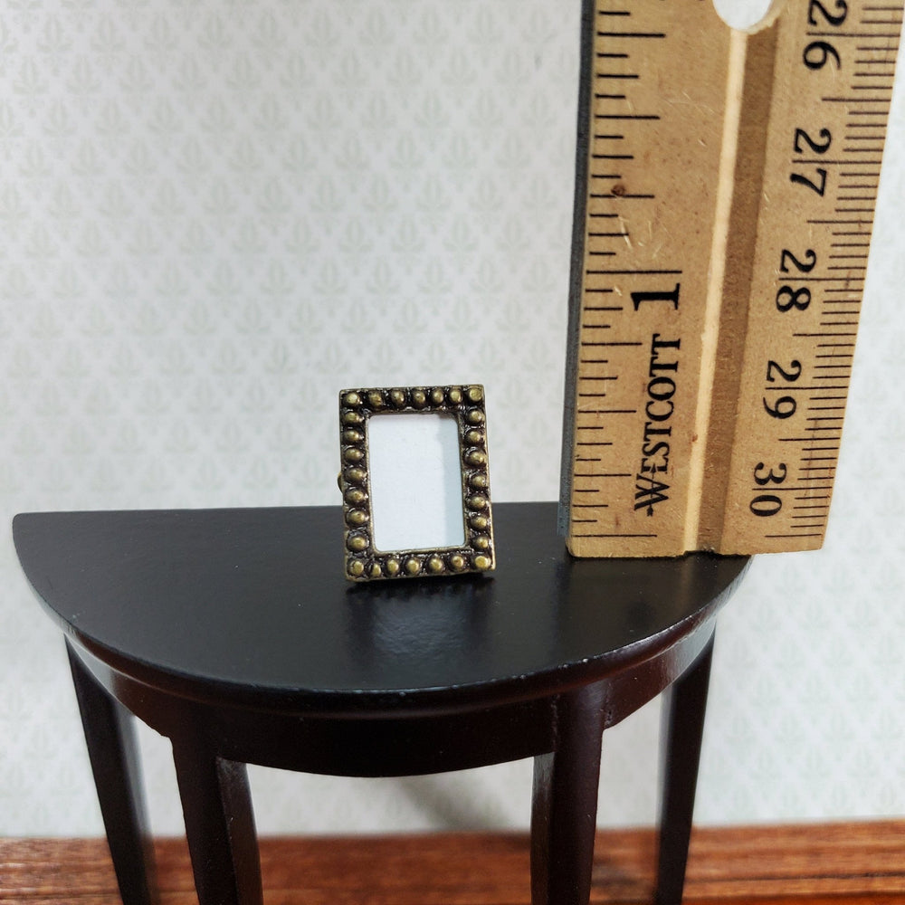 Dollhouse Picture Frame Small Bronze Rectangle with Stand 1:12 Scale Miniature Decor - Miniature Crush