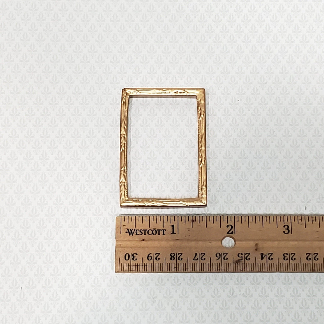 Dollhouse Picture Frames Set of 2 Gold for Painting 2.25" x 1.5" 1:12 Scale Miniatures - Miniature Crush