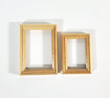 Dollhouse Picture Frames Set of 2 Sizes Wood Light Oak Finish 1:12 Scale Miniatures - Miniature Crush