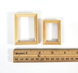 Dollhouse Picture Frames Set of 2 Sizes Wood Light Oak Finish 1:12 Scale Miniatures - Miniature Crush