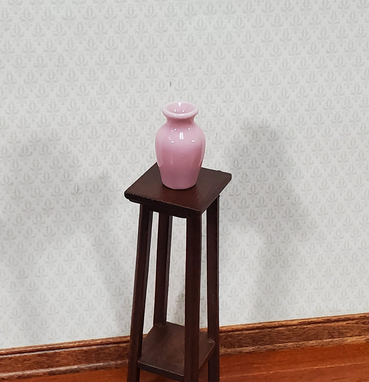 Dollhouse Pink Vase Tall Ceramic for Flowers or Decoration 1:12 Scale Miniature - Miniature Crush