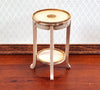 Dollhouse Plant Fern Stand Round Side Table Unpainted Wood 1:12 Scale Furniture