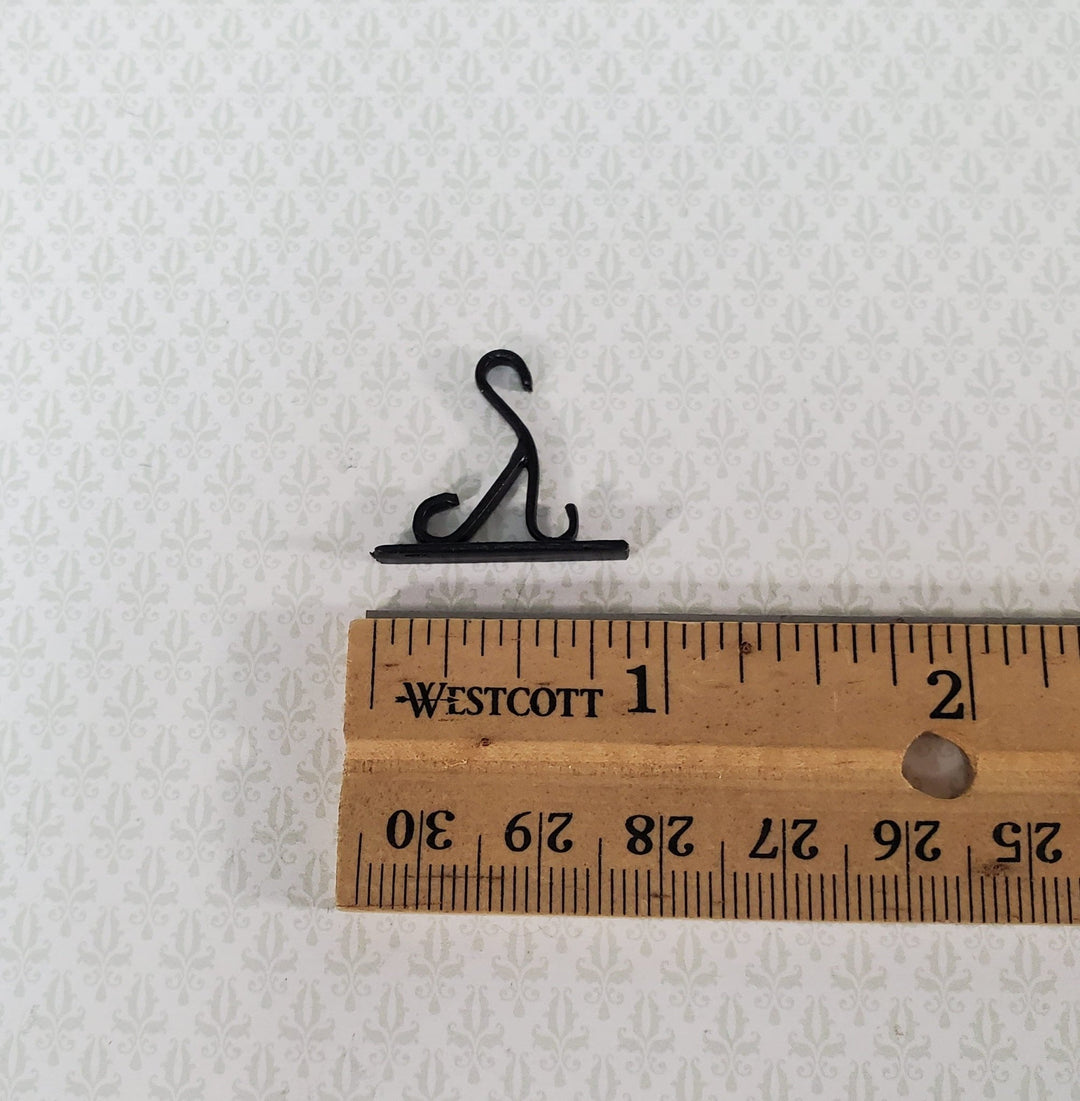 Dollhouse Plant Hanger Wall Hook Black Metal 1:12 Scale Miniature - Miniature Crush