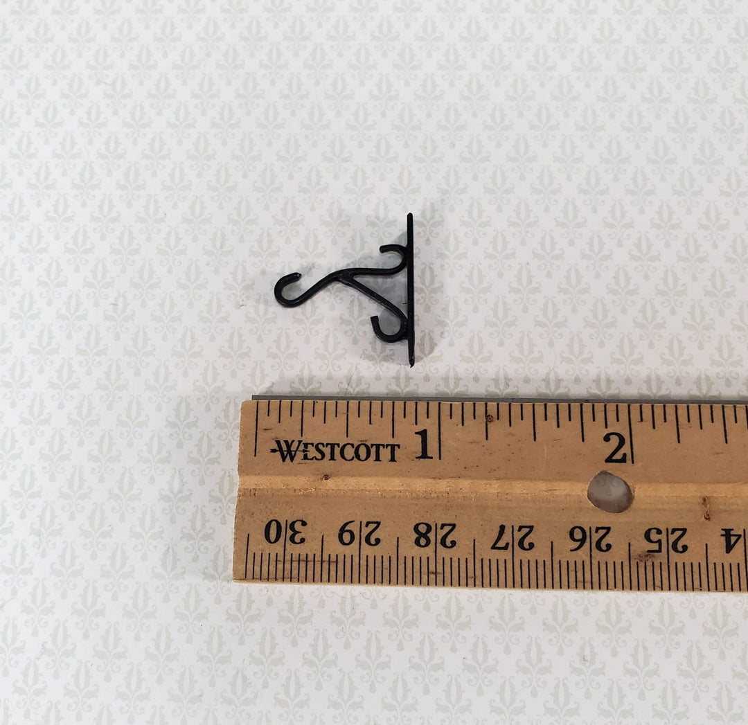 Dollhouse Plant Hanger Wall Hook Black Metal 1:12 Scale Miniature - Miniature Crush