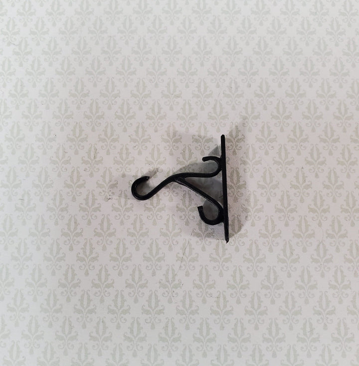 Dollhouse Plant Hanger Wall Hook Black Metal 1:12 Scale Miniature - Miniature Crush