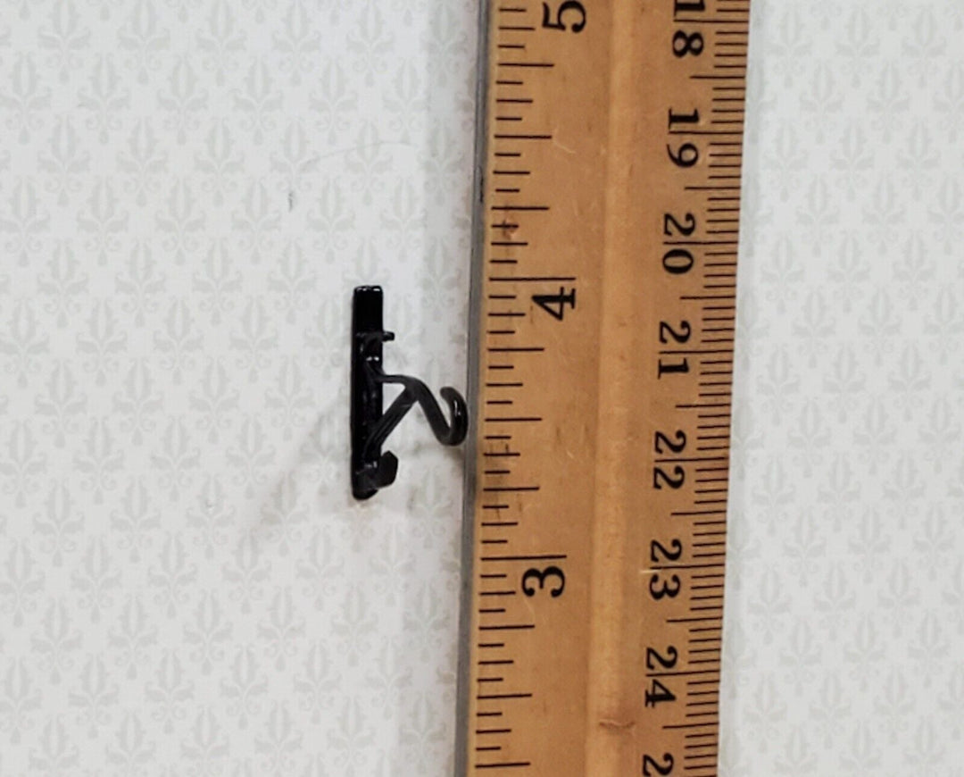 Dollhouse Plant Hanger Wall Hook Black Metal 1:12 Scale Miniature Island Crafts - Miniature Crush